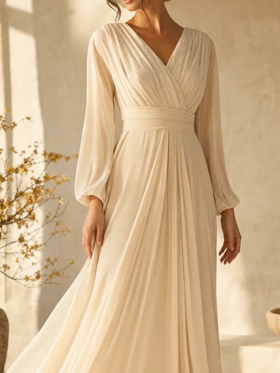 Vestido Aurora Longo — detalhe